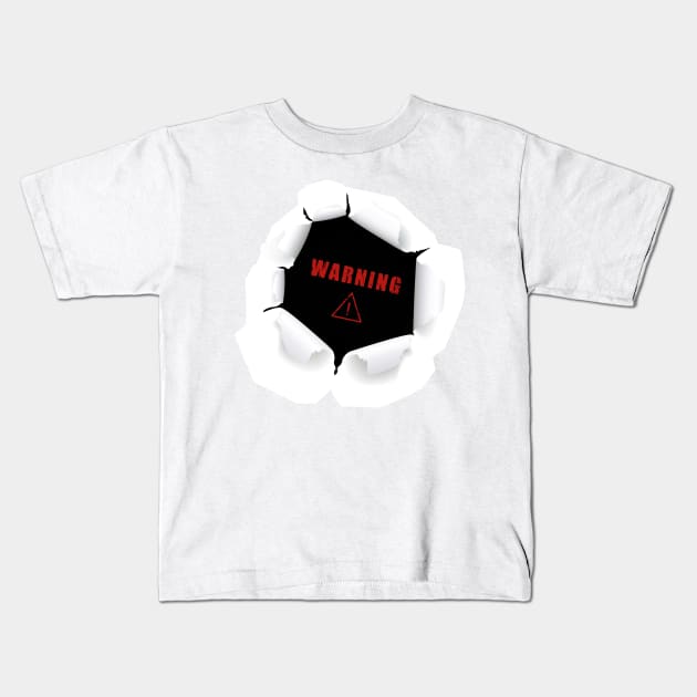 Warning Kids T-Shirt by Sauher